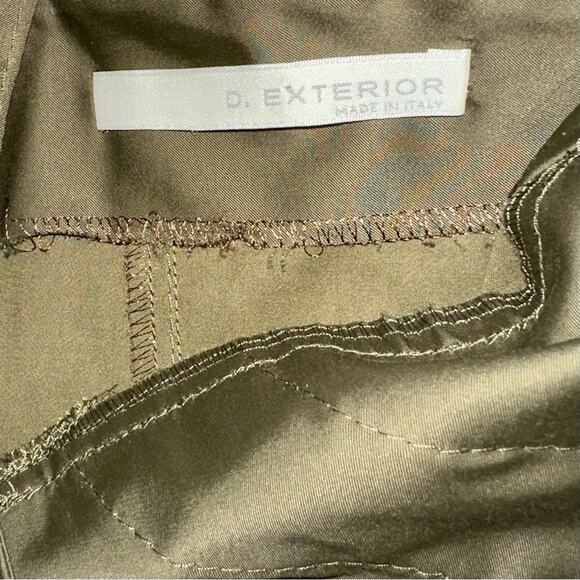 D. Exterior Made in Italy Olive Green Sheath Dress Size XS - Picture 4 of 14